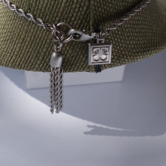 Women`s silver tone faux pearl blue glass beads - Picture 3 of 4